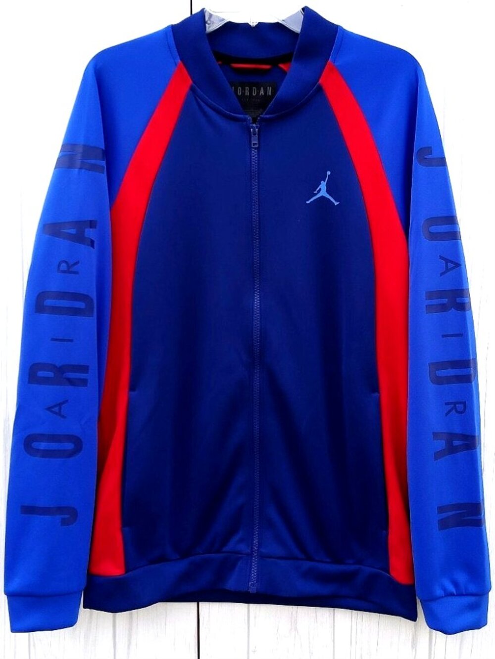 NIKE JORDAN JUMPMAN TRACK JACKET AQ0950-455 BLUE W/RED ACCENTS SIZE XL PRISTINE